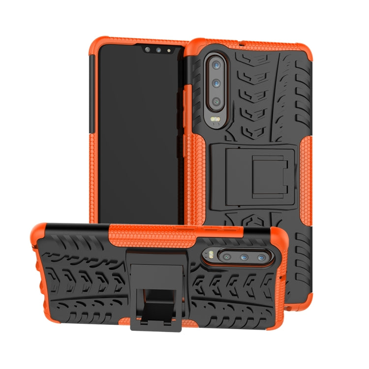 Tire Texture TPU+PC Shockproof Case for Huawei P30, with Holder