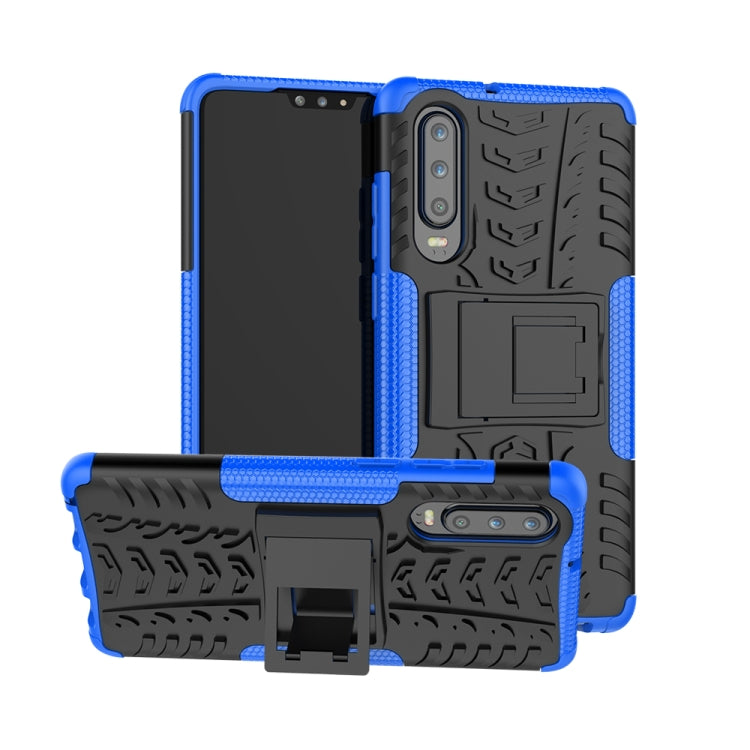 Tire Texture TPU+PC Shockproof Case for Huawei P30, with Holder