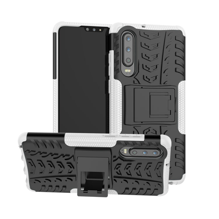 Tire Texture TPU+PC Shockproof Case for Huawei P30, with Holder