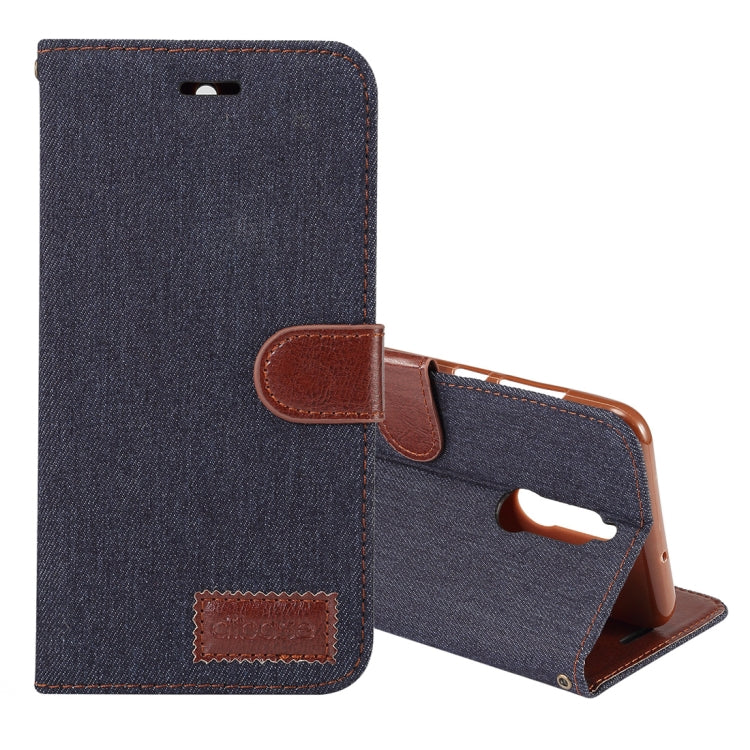 Dibase for Huawei Mate 10 Lite & Maimang 6 Denim Texture Horizontal Flip Leather Case with Holder & Card Slots