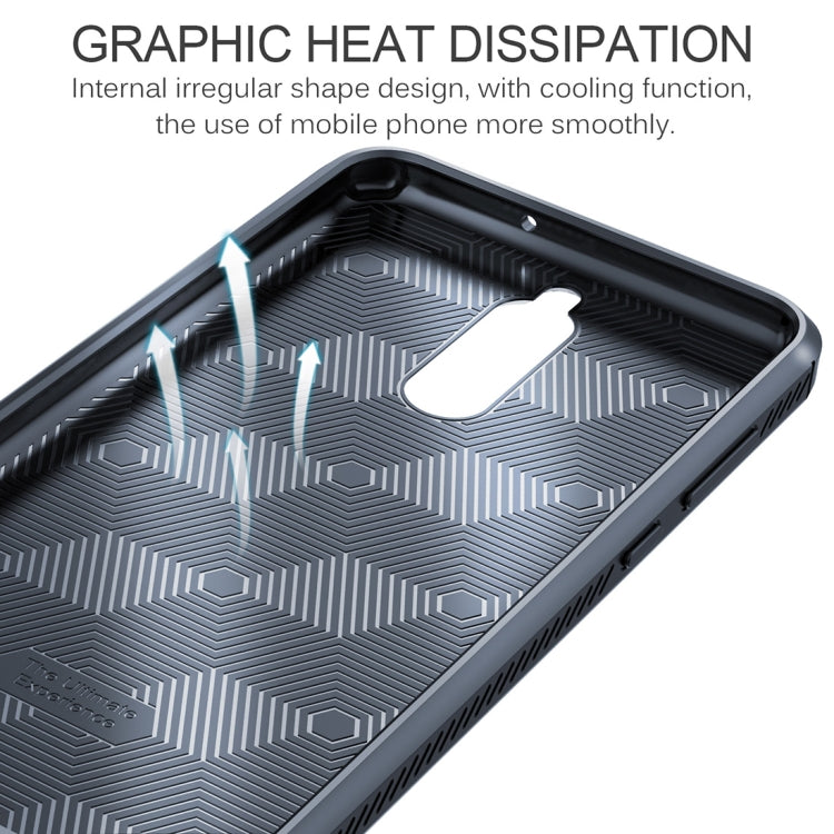 Lenuo for Leshen Series Huawei Mate 10 Lite TPU Litchi Texture Dropproof Protective Back Cover Case