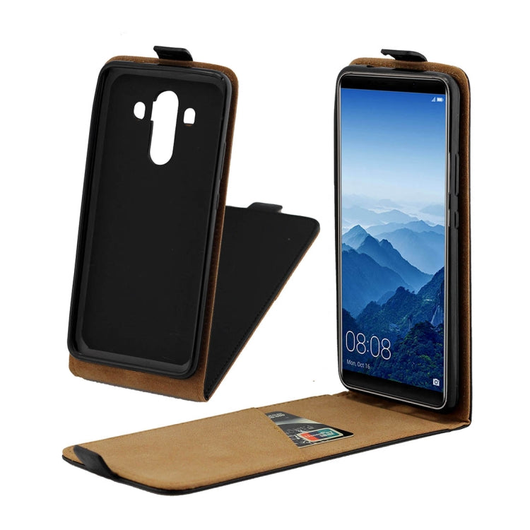 For Huawei Mate 10 Pro TPU Business Style Vertical Flip Protective Leather Case with Card Slot (Black)