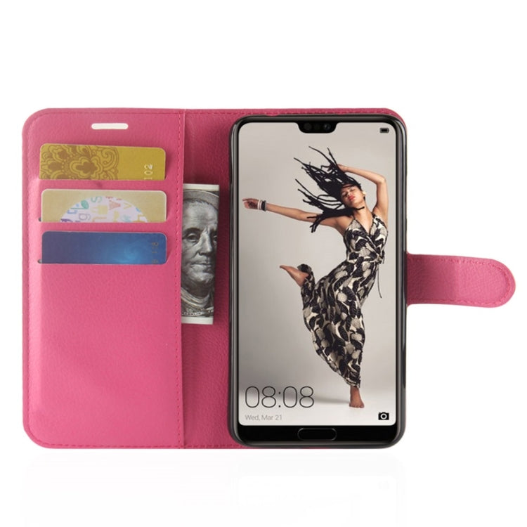 For Huawei P20 Pro Litchi Texture Horizontal Flip Leather Case with Wallet & Holder & Card Slots