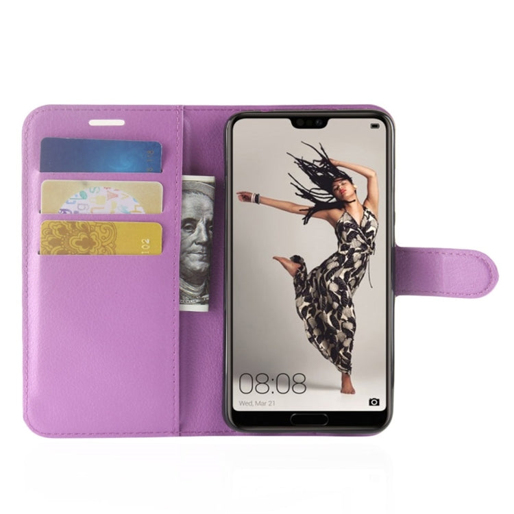 For Huawei P20 Pro Litchi Texture Horizontal Flip Leather Case with Wallet & Holder & Card Slots
