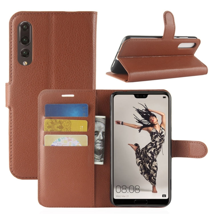 For Huawei P20 Pro Litchi Texture Horizontal Flip Leather Case with Wallet & Holder & Card Slots