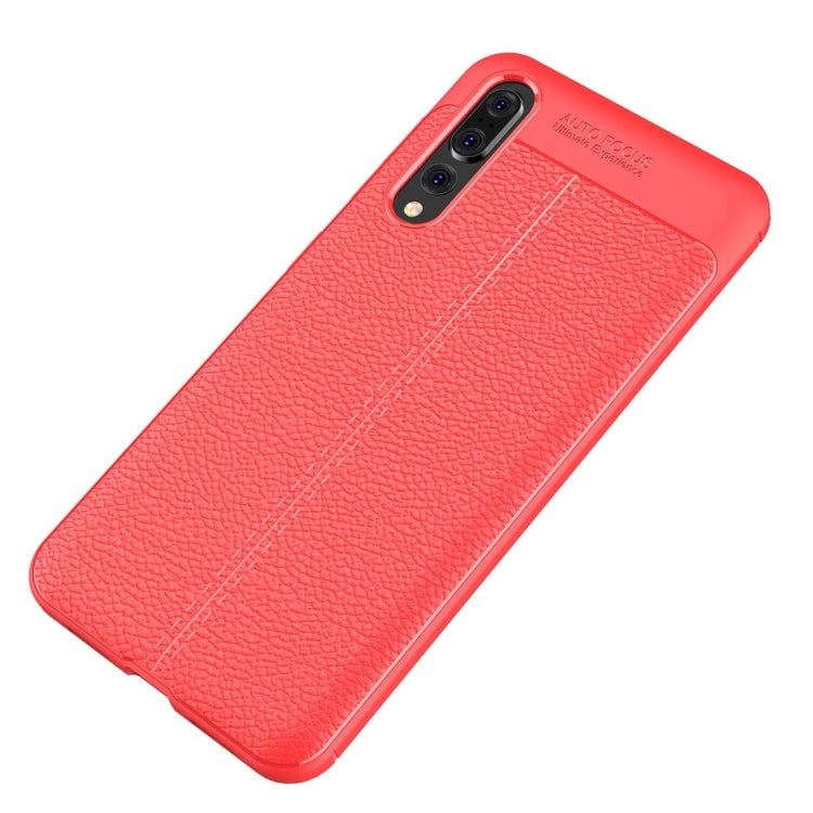 For Huawei P20 Pro Litchi Texture Soft TPU Protective Back Cover Case
