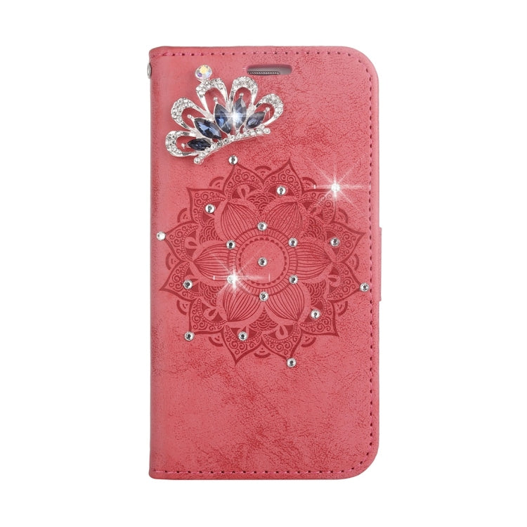 For Huawei P10 Lite Mandragora Pattern Crystal Encrusted Horizontal Flip Leather Case with Card Slot & Holder & Wallet & Lanyard