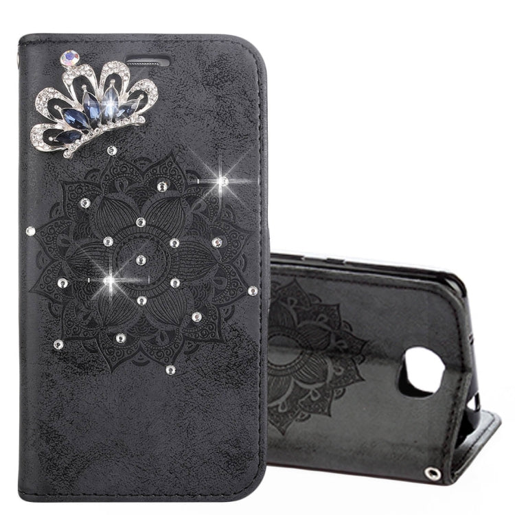 For Huawei Y5II Mandragora Pattern Crystal Encrusted Horizontal Flip Leather Case with Card Slot & Holder & Wallet & Lanyard