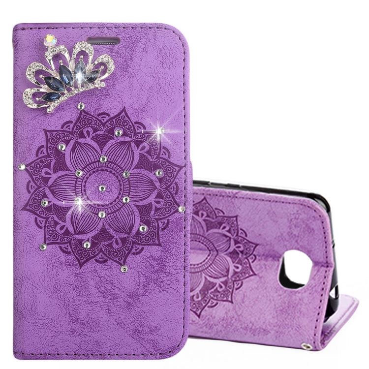 For Huawei Y5II Mandragora Pattern Crystal Encrusted Horizontal Flip Leather Case with Card Slot & Holder & Wallet & Lanyard