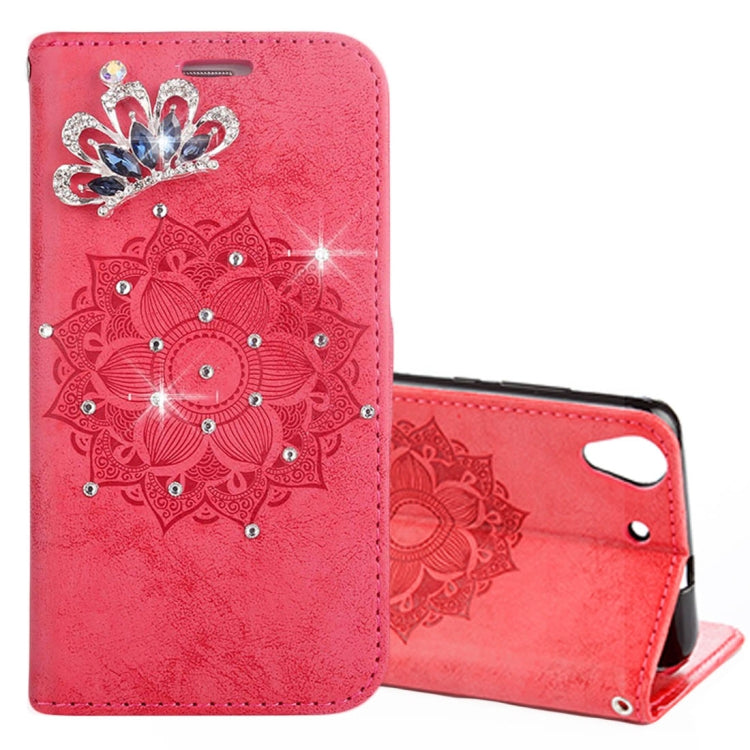 For Huawei Y6 II Mandragora Pattern Crystal Encrusted Horizontal Flip Leather Case with Card Slot & Holder & Wallet & Lanyard