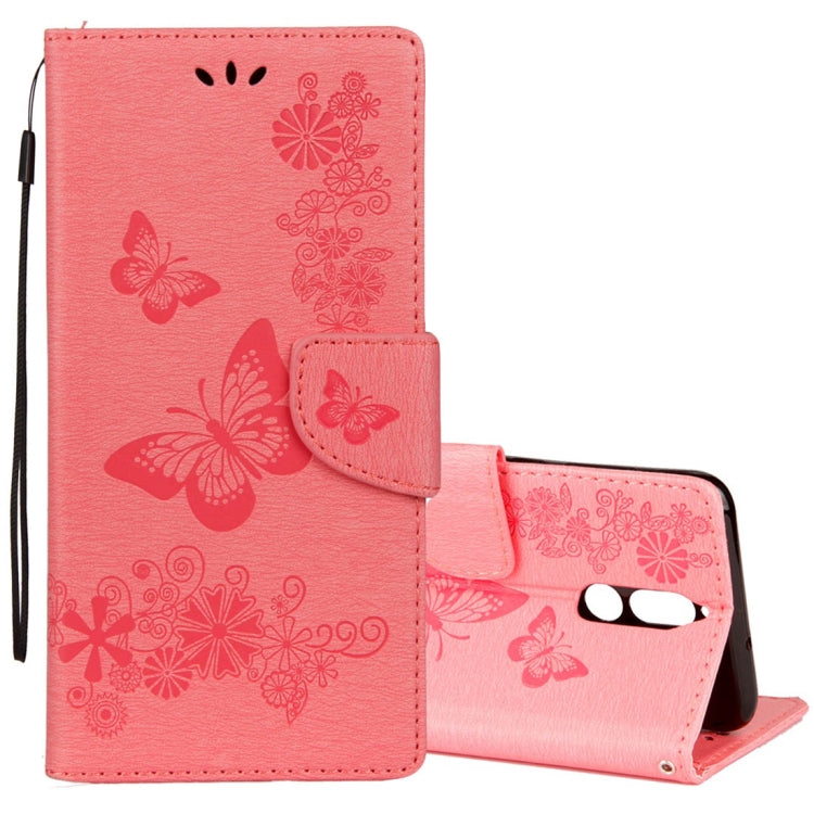 For Huawei Mate 10 Lite Vintage Embossed Floral Butterfly Pattern Horizontal Flip Leather Case with Card Slot & Holder & Wallet & Lanyard