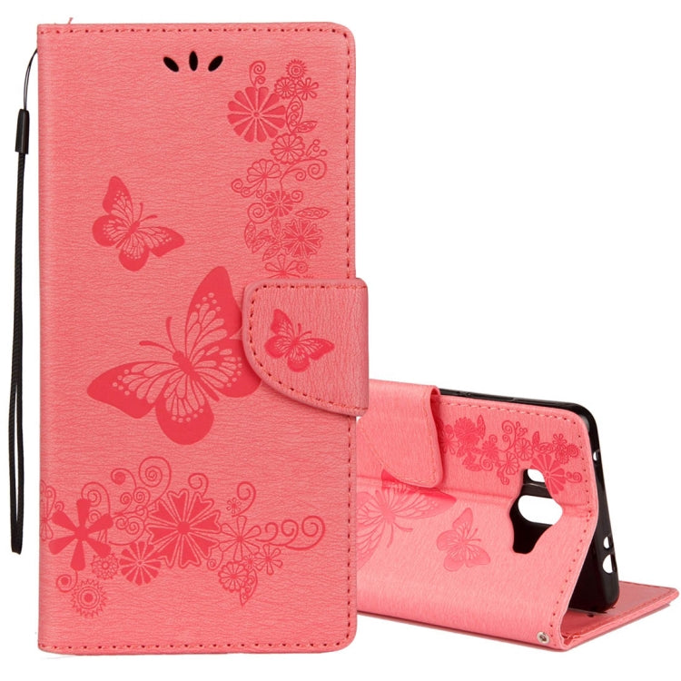 For Huawei Mate 10 Vintage Embossed Floral Butterfly Pattern Horizontal Flip Leather Case with Card Slot & Holder & Wallet & Lanyard