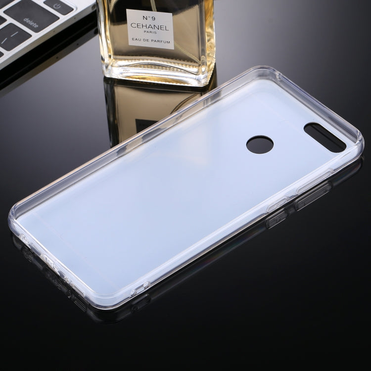 For Huawei Honor Play 7X Acrylic + TPU Electroplating Mirror Protective Back Cover Case(Rose Gold)