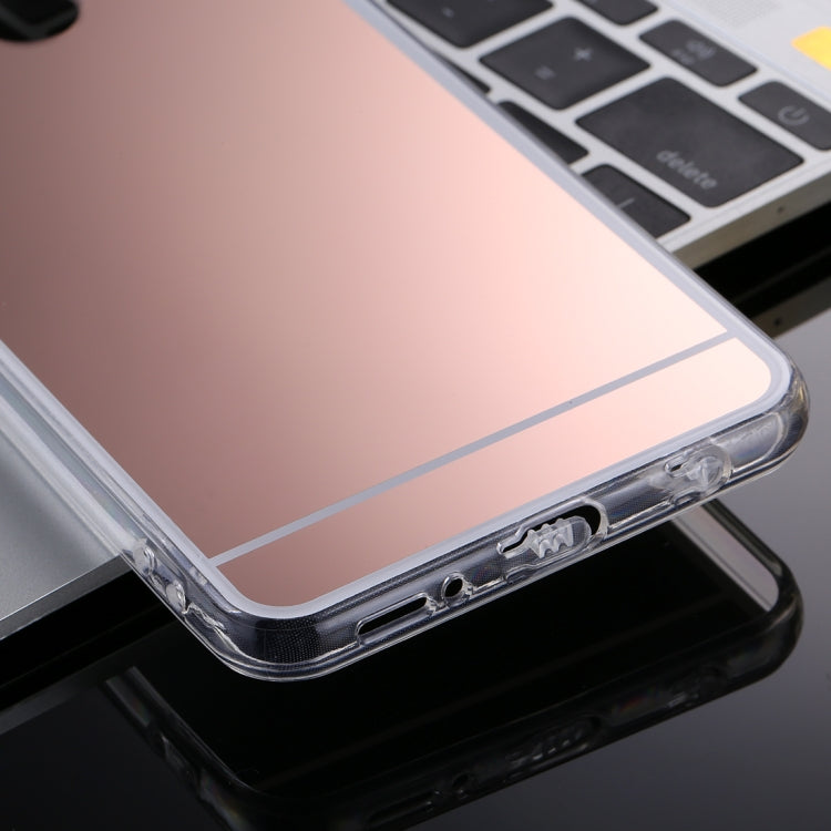 For Huawei Honor Play 7X Acrylic + TPU Electroplating Mirror Protective Back Cover Case(Rose Gold)