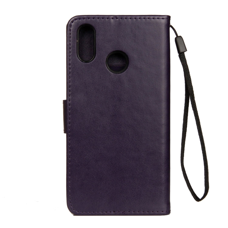 For Huawei P20 Lite Lotus Butterfly Pattern Horizontal Flip Leather Case with Holder & Card Slots & Wallet & Lanyard