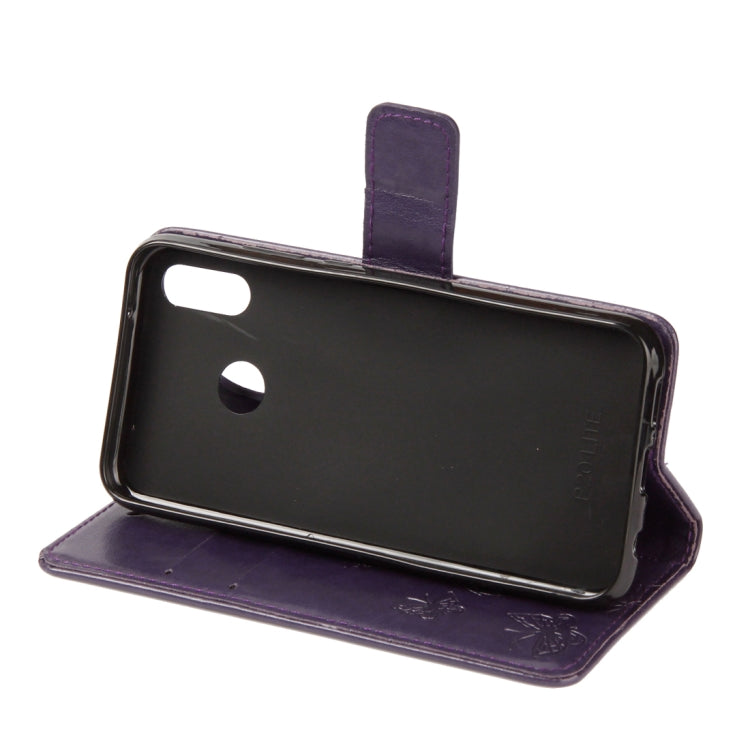 For Huawei P20 Lite Lotus Butterfly Pattern Horizontal Flip Leather Case with Holder & Card Slots & Wallet & Lanyard