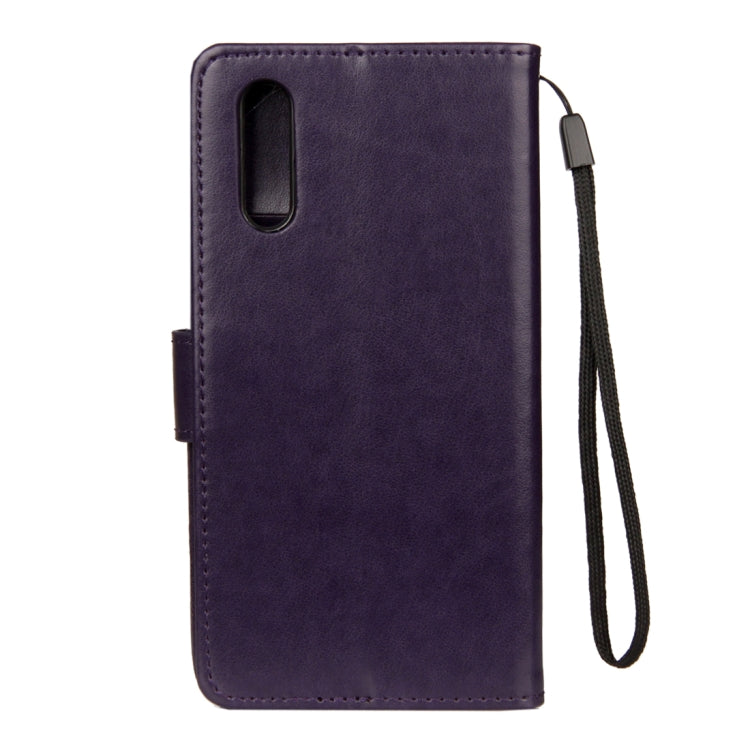 For Huawei P20 Lotus Butterfly Pattern Horizontal Flip Leather Case with Holder & Card Slots & Wallet & Lanyard