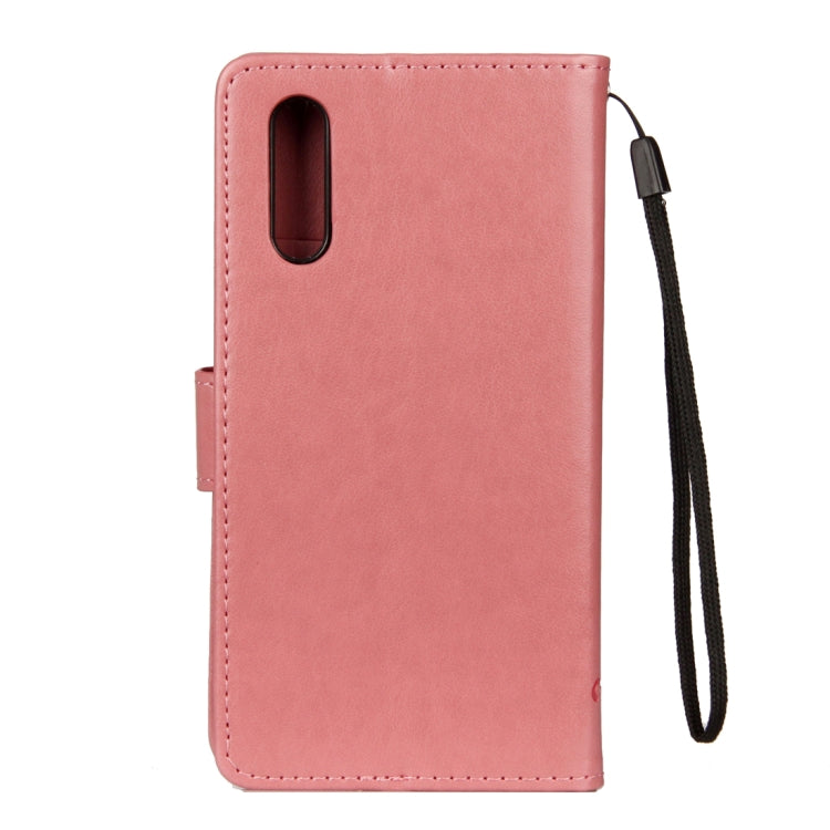 For Huawei P20 Lotus Butterfly Pattern Horizontal Flip Leather Case with Holder & Card Slots & Wallet & Lanyard