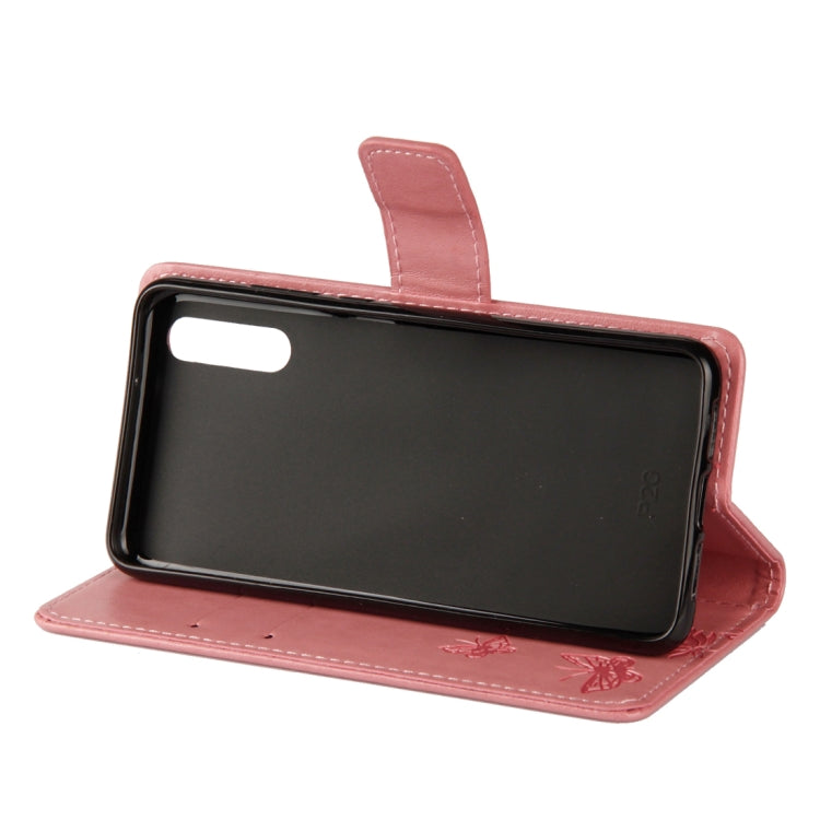 For Huawei P20 Lotus Butterfly Pattern Horizontal Flip Leather Case with Holder & Card Slots & Wallet & Lanyard