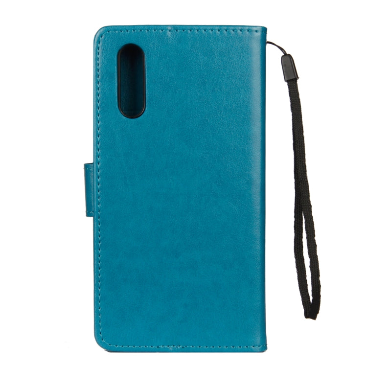 For Huawei P20 Lotus Butterfly Pattern Horizontal Flip Leather Case with Holder & Card Slots & Wallet & Lanyard