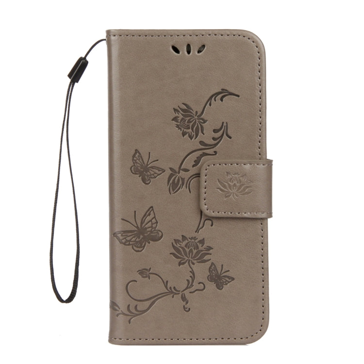 For Huawei Y9 (2018) Lotus Butterfly Pattern Horizontal Flip Leather Case with Holder & Card Slots & Wallet & Lanyard