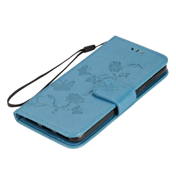 For Huawei Y9 (2018) Lotus Butterfly Pattern Horizontal Flip Leather Case with Holder & Card Slots & Wallet & Lanyard