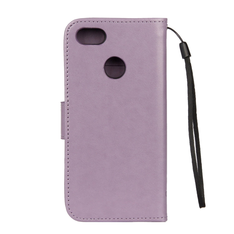 For Huawei Y9 (2018) Lotus Butterfly Pattern Horizontal Flip Leather Case with Holder & Card Slots & Wallet & Lanyard