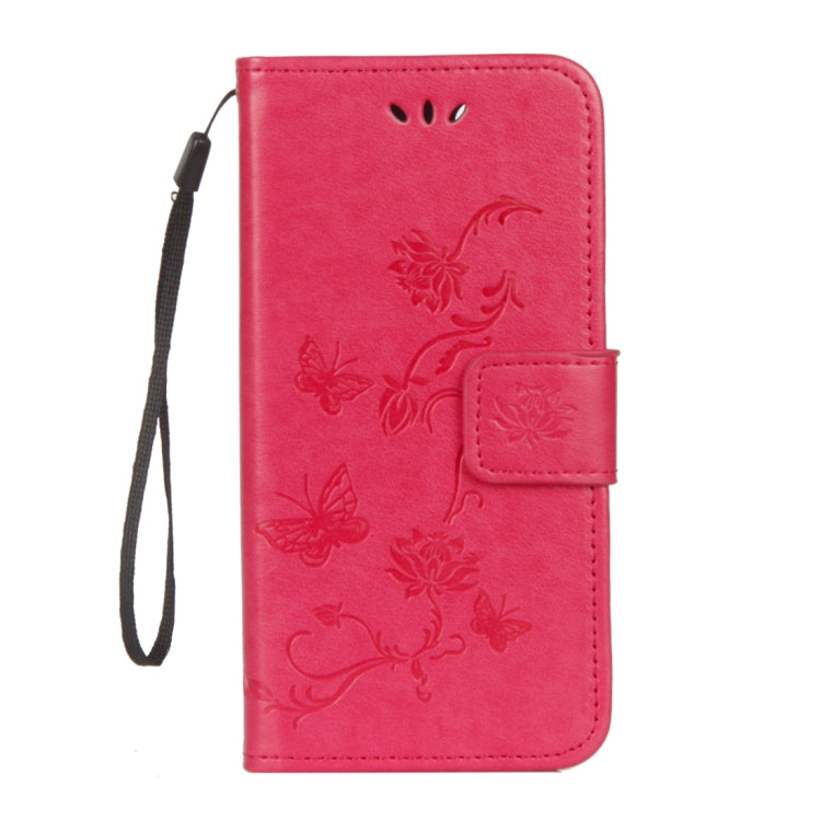 For Huawei Y9 (2018) Lotus Butterfly Pattern Horizontal Flip Leather Case with Holder & Card Slots & Wallet & Lanyard