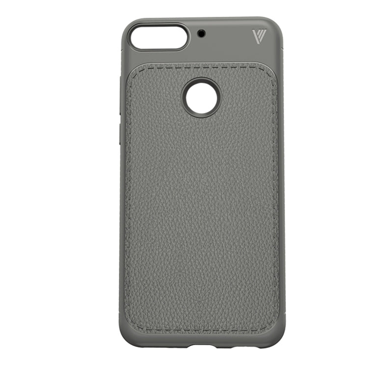 Lenuo Leshen Series for Huawei Honor Play 7C TPU Litchi Texture Dropproof Protective Back Cover Case