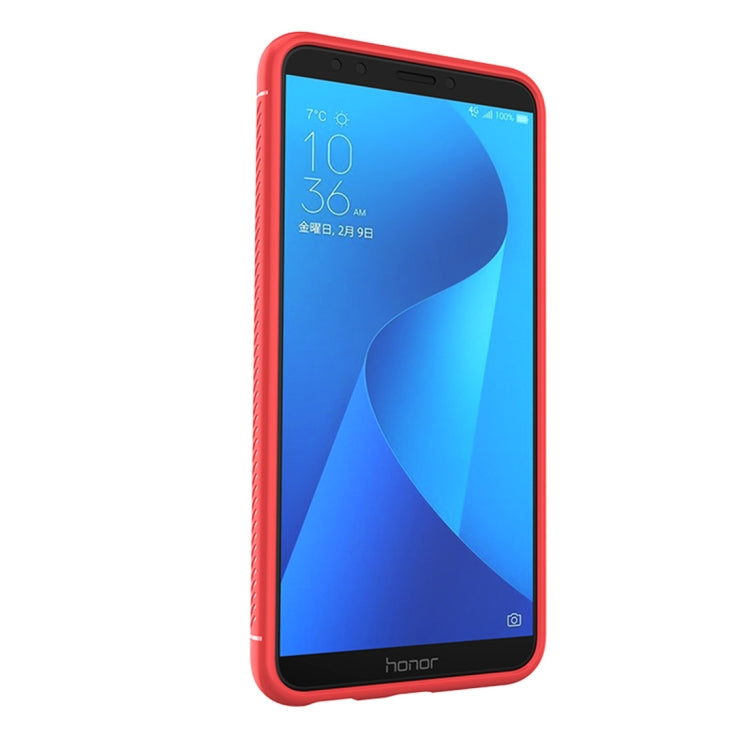 Lenuo Leshen Series for Huawei Honor Play 7C TPU Litchi Texture Dropproof Protective Back Cover Case