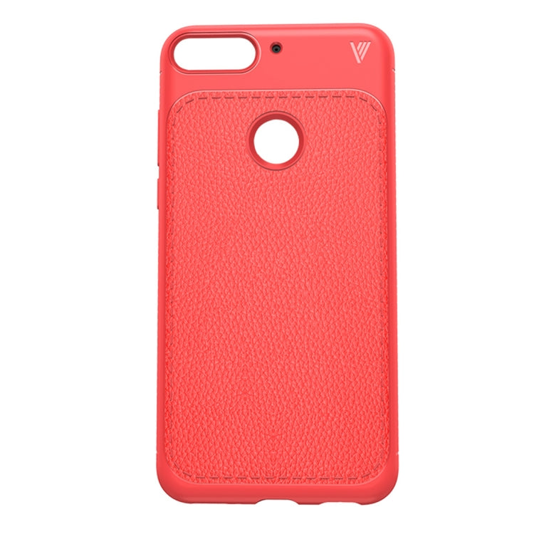 Lenuo Leshen Series for Huawei Honor Play 7C TPU Litchi Texture Dropproof Protective Back Cover Case