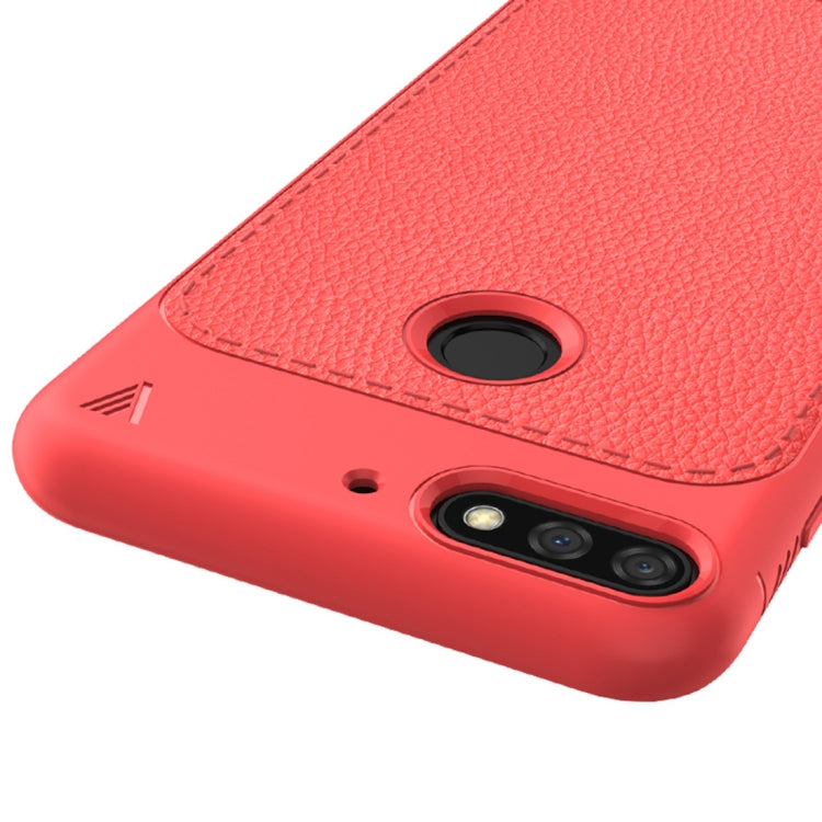 Lenuo Leshen Series for Huawei Honor Play 7C TPU Litchi Texture Dropproof Protective Back Cover Case