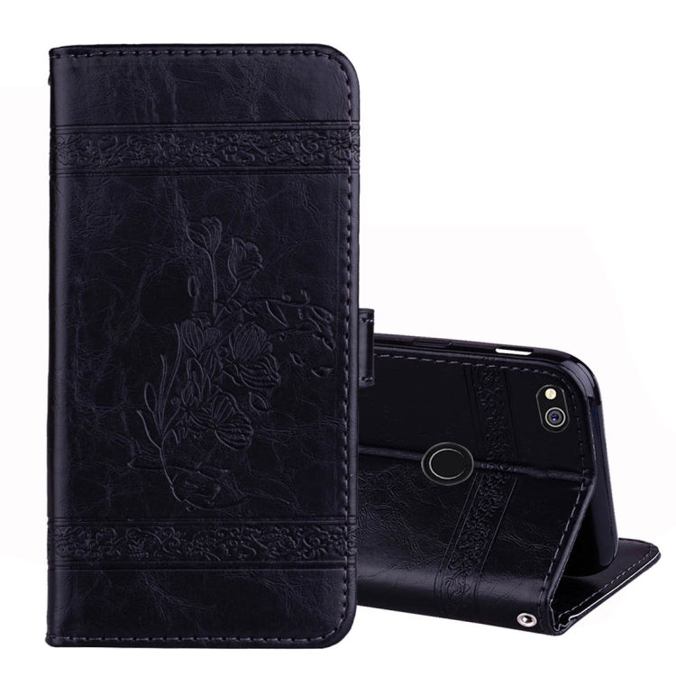 For Huawei P8 Lite (2017) Vintage Oil Wax Texture Embossed Horizontal Flip Leather Case with Holder & Card Slots & Wallet & Photo Frame & Lanyard