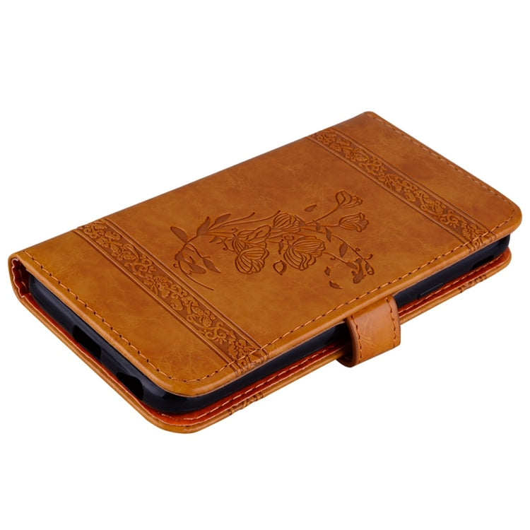 For Huawei P8 Lite (2017) Vintage Oil Wax Texture Embossed Horizontal Flip Leather Case with Holder & Card Slots & Wallet & Photo Frame & Lanyard