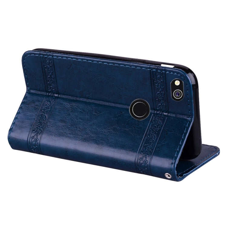 For Huawei P8 Lite (2017) Vintage Oil Wax Texture Embossed Horizontal Flip Leather Case with Holder & Card Slots & Wallet & Photo Frame & Lanyard