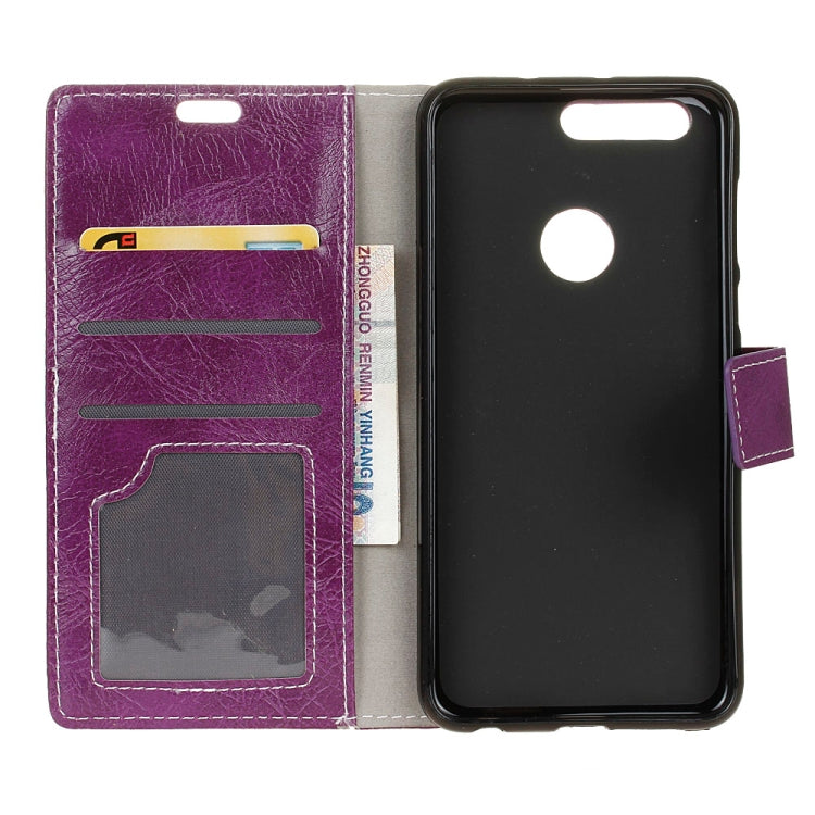 For Huawei Honor 7A Retro Crazy Horse Texture Horizontal Flip Leather Case with Holder & Card Slots & Wallet & Photo Frame