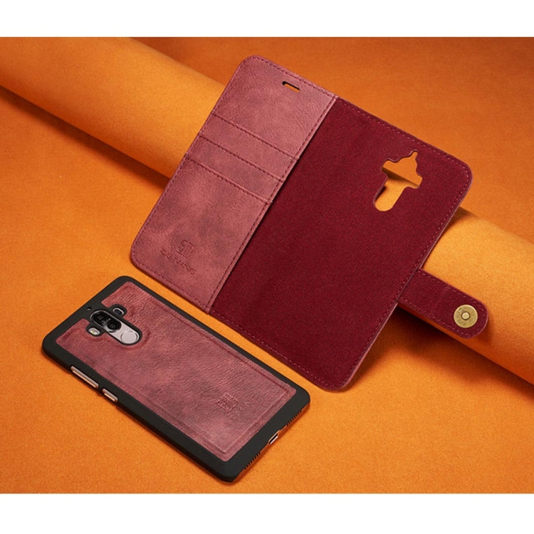 For Huawei Mate 9 Crazy Horse Texture Horizontal Flip Detachable Magnetic Protective Case with Holder & Card Slots & Wallet