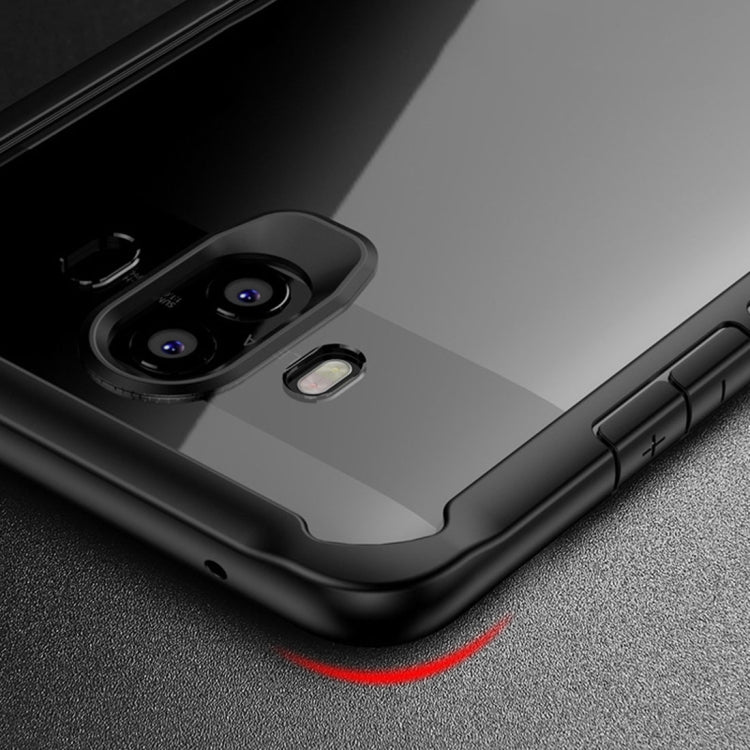 For Huawei Mate 10 Transparent PC + TPU Full Coverage Shockproof Protective Back Case(Black)