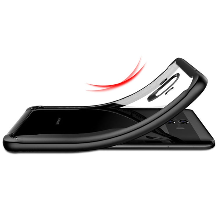 For Huawei Mate 10 Transparent PC + TPU Full Coverage Shockproof Protective Back Case(Black)