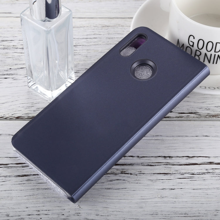 For Huawei P20 Lite Electroplating Mirror Horizontal Flip Leather Case with Holder