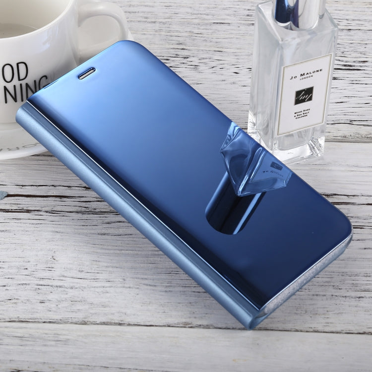 For Huawei P20 Lite Electroplating Mirror Horizontal Flip Leather Case with Holder
