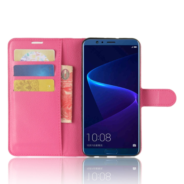 For Huawei Honor View 10 Litchi Texture Horizontal Flip Leather Case with Holder & Card Slots & Wallet