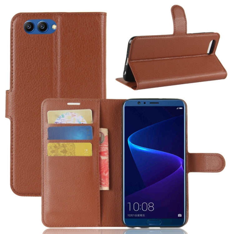 For Huawei Honor View 10 Litchi Texture Horizontal Flip Leather Case with Holder & Card Slots & Wallet