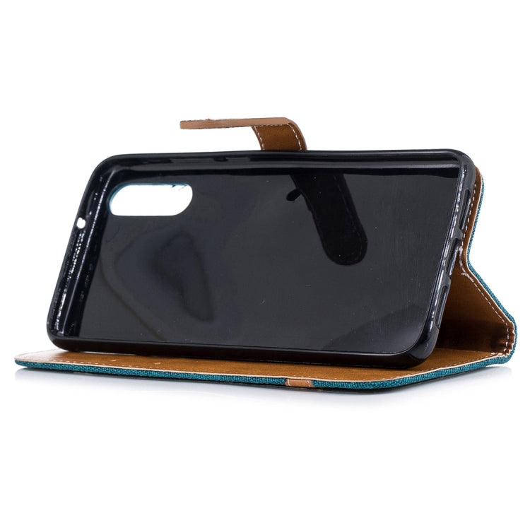 For Huawei P20 Denim Texture TPU + PU Horizontal Flip Leather Case with Holder & Card Slots & Wallet & Lanyard