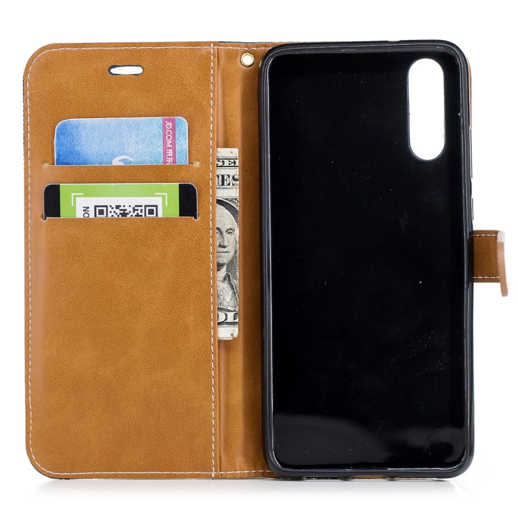 For Huawei P20 Denim Texture TPU + PU Horizontal Flip Leather Case with Holder & Card Slots & Wallet & Lanyard