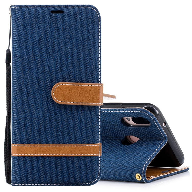 For Huawei P20 Lite & nova 3e Denim Texture TPU + PU Horizontal Flip Leather Case with Holder & Card Slots & Wallet & Lanyard