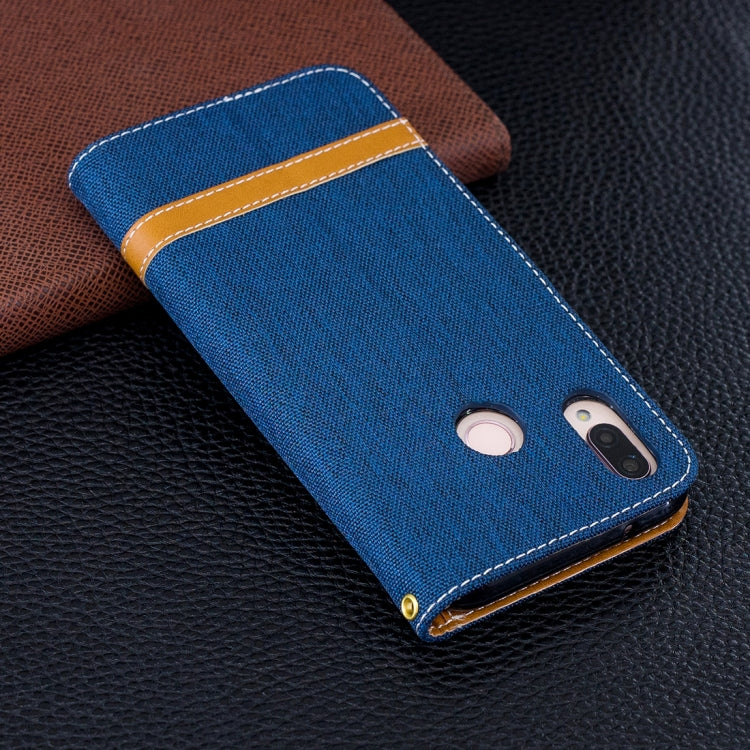 For Huawei P20 Lite & nova 3e Denim Texture TPU + PU Horizontal Flip Leather Case with Holder & Card Slots & Wallet & Lanyard