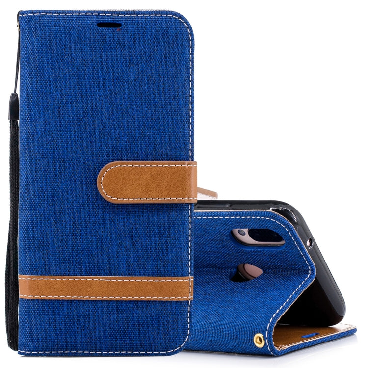 For Huawei P20 Lite & nova 3e Denim Texture TPU + PU Horizontal Flip Leather Case with Holder & Card Slots & Wallet & Lanyard