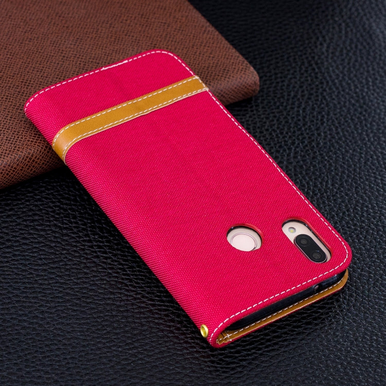 For Huawei P20 Lite & nova 3e Denim Texture TPU + PU Horizontal Flip Leather Case with Holder & Card Slots & Wallet & Lanyard