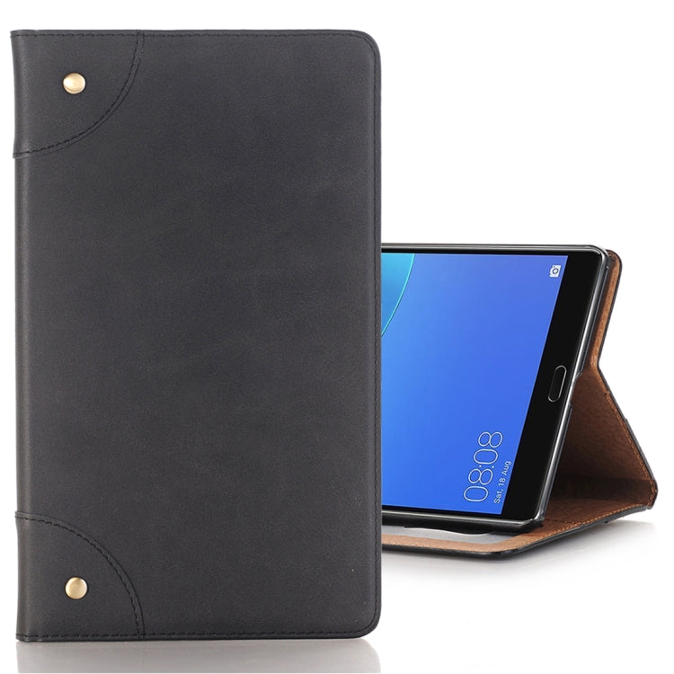 For Huawei MediaPad M5 8.4 inch Vintage Book Style Horizontal Flip Environmental PU Leather Case with Holder & Card Slots & Wallet & Photo Frame